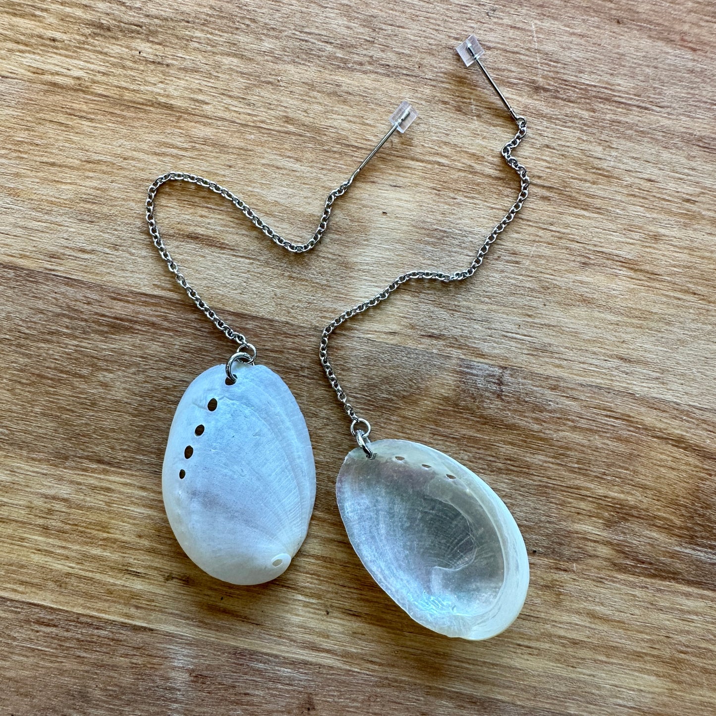 Polished Abalone Threader Earrings