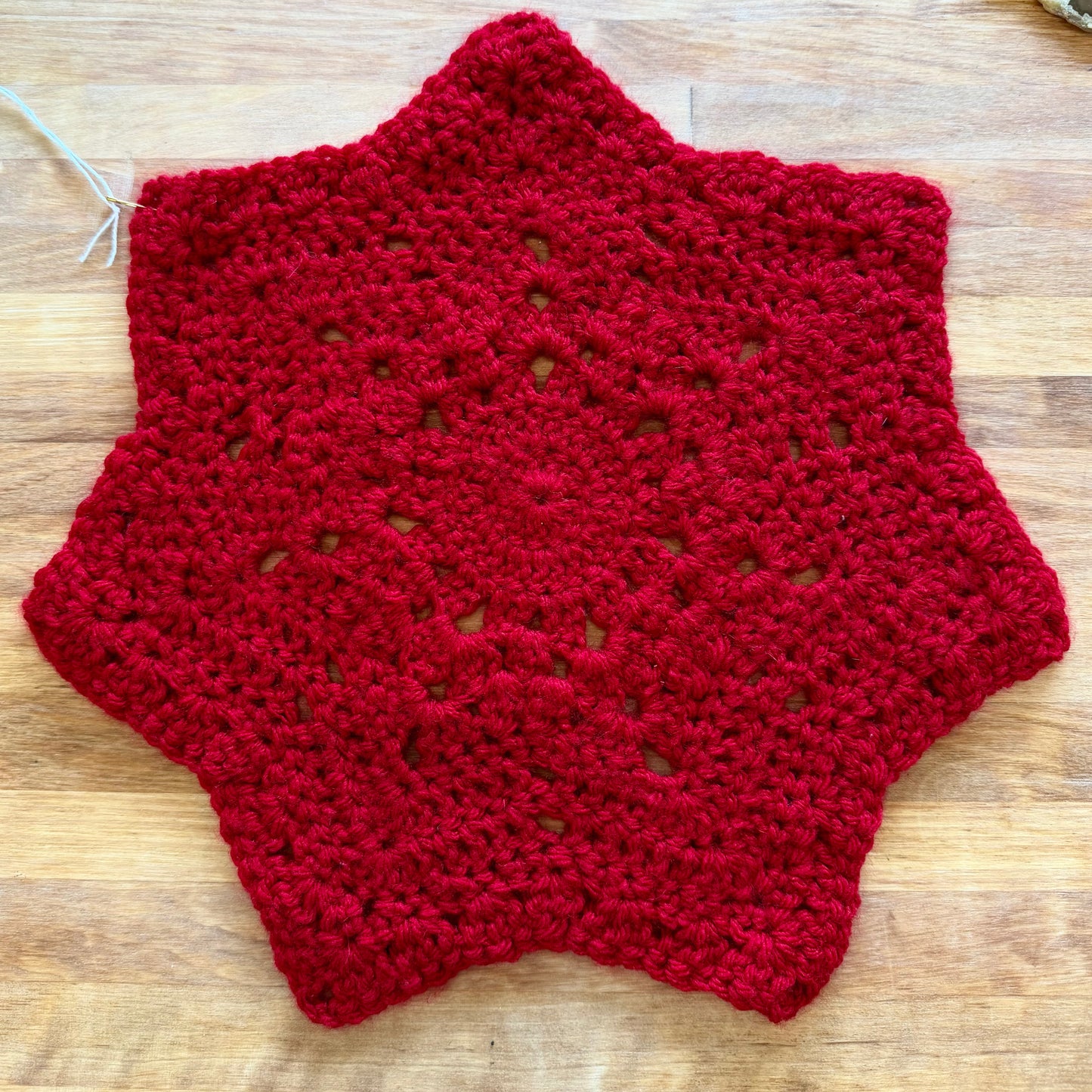 Crochet Doily 7-Point Star